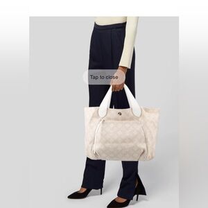 Sold out !!!Authentic Louis Vuitton LV Tote Bag Cabas Ipanema GM Pink Line bag.